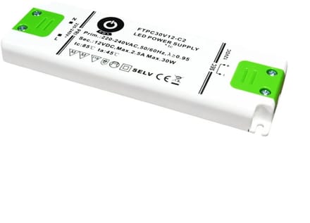 30W - 12V Professionele compacte led driver - Professionele transformator - Slechts 14 mm hoog