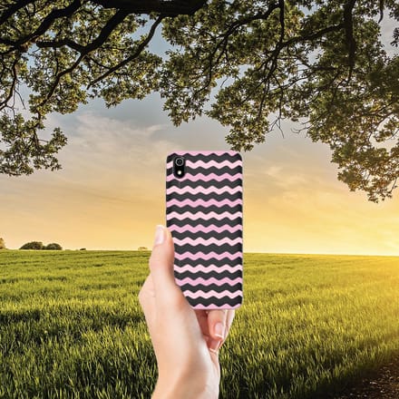 Xiaomi Redmi 7A TPU bumper Waves Roze