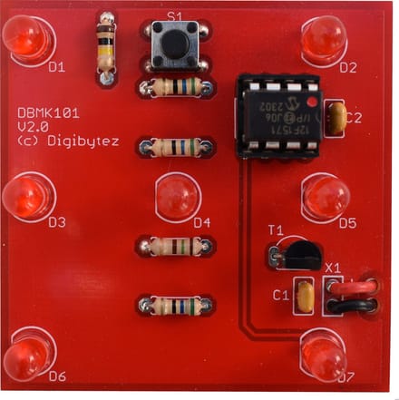 Digibytez - LED Dice DIY Kit V2.0 (Red)