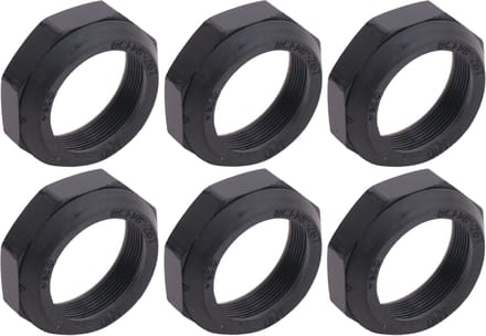 Bofix Balhoofdbovenmoer Open 1 1/8'' Aluminium Zwart 6 Stuks