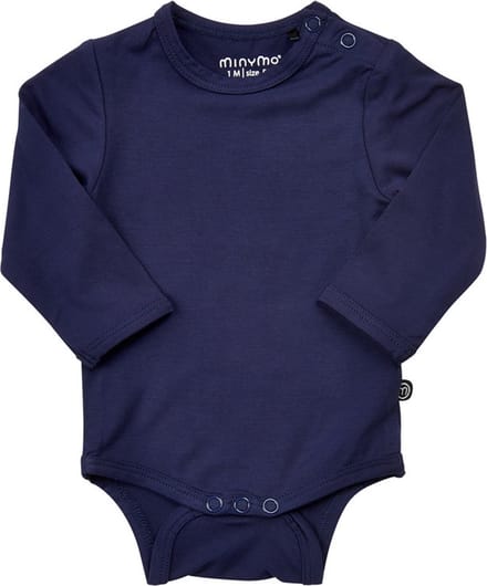 Minymo Romper met lange mouw – Donkerblauw – Maat 50