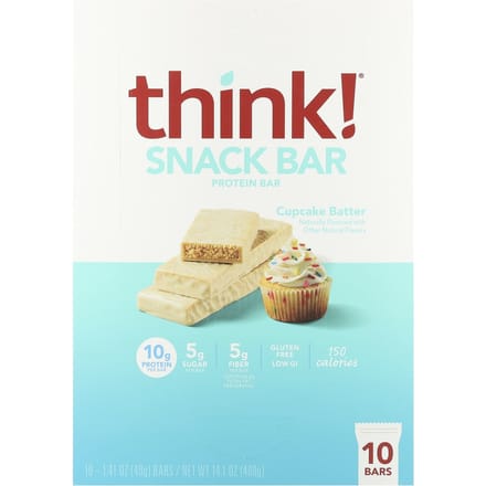 Denken!, Protein+ 150 calorie reep, cupcake beslag, 10 repen, 40 g (1,41 oz) elk