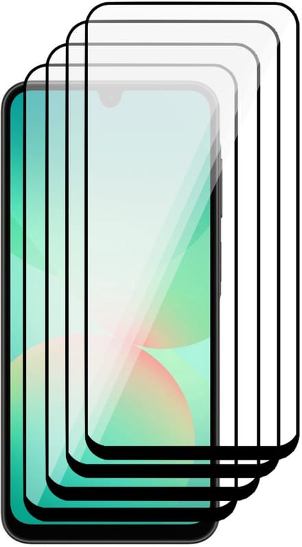 Screenprotector geschikt voor Samsung Galaxy A17 5G / A26 / A16 - 4x Volledig Dekkend Glas Screen Protector