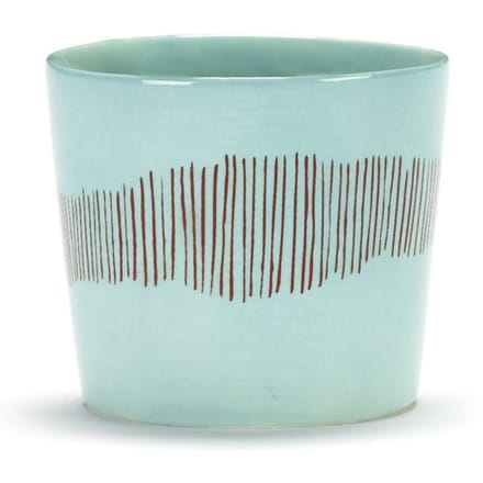 Serax Feast Espressokopje - Set - azure / stripes rood