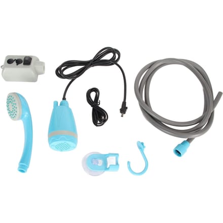 Draagbare Buitendouchekit USB Oplaadbare Campingset met Waterpomp Blauw gray