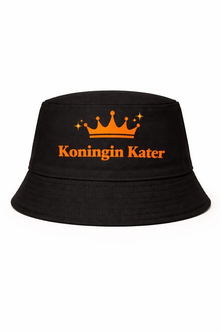 Buckethat - Zwart - Koningin Kater - One Size