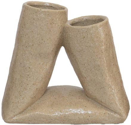 Aardwerk vaas Looped beige