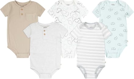 Unisex Baby Toddler Underwear Set - 5-Pack, green/white/grey/off-white