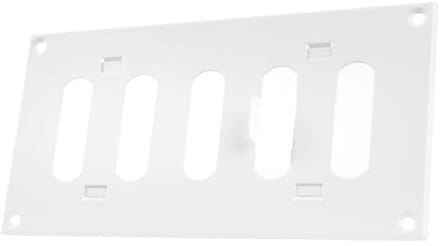 Rechthoekig Ventilatierooster 200 x 100 mm - Wit - Voor Verwarming en Koeling