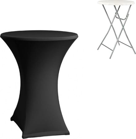 Zwarte Statafelhoes / Statafelrok / Tafelrok ∅80 x 110 cm