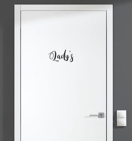 Deursticker - Ladys - Zwart 12x6