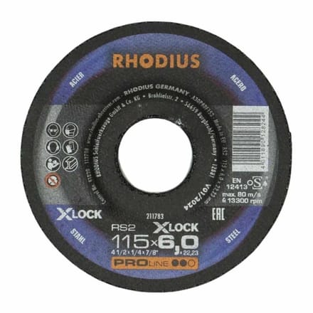 Rhodius - Afbraamschijf voor metaal - Pro - 115 x 6,0 x 22,23 mm - X-Lock RS2
