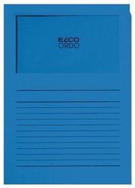 Elco Ordo Cassico L-map met venster A4 100 stuks 220 x 310 mm Donkerblauw