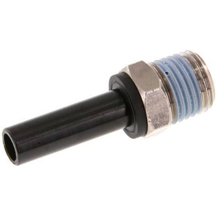 8mm x 1/4'' NPT insteekfitting Messing/PA 66 Buitendraad NBR [2 Stuks]
