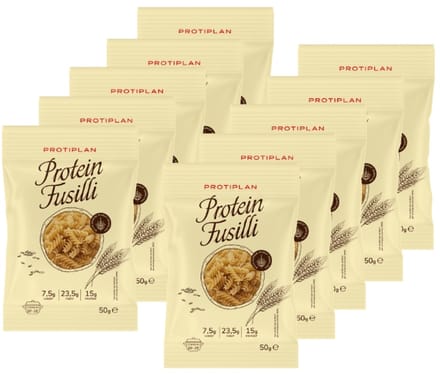 Protiplan - Proteine Fusilli Pasta - Low Carb - Eiwitrijk - 10 Stuks - Dieet - Maaltijden