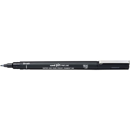 Fineliner Uni-ball Pin brush fijn zwart |