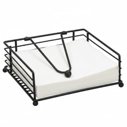 Gerimport Servettenhouder - metaaldraad - 18 x 7 cm - metaal - tafeldecoratie