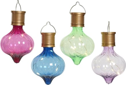 Kaemingk - Solar Hanglamp - 7,7x11,7cm - Plastic - Cebulavorm