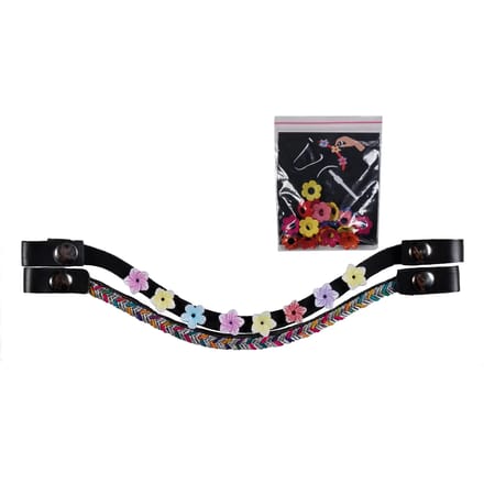 HKM - Hobby Horse - Frontriemen Set Van 3 - Bloemen