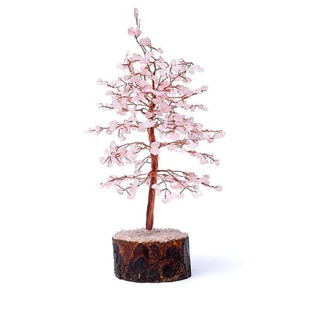 Edelsteenboom rozenkwarts 23 cm