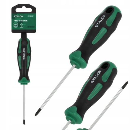 Stalco Schroevendraaier Phillips PH0 x 75 mm CrV Kruiskop