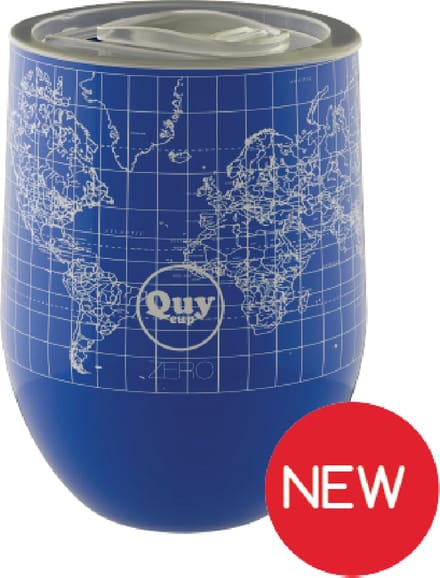 Quy Cup - 300ml Thermos Cup - Map - Double Walled - 24 uur koud, 12 uur heet, RVS (304)