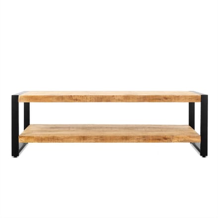 Salontafel Britt met onderplank mangohout 140x70 cm - Naturel