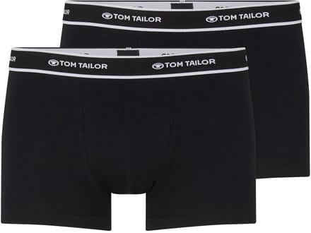 Tom Tailor - Korte boxershorts in een set van 2 - Maat S/4 - black uni