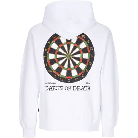 Darts Hoodie Wit lichtgewicht herensweatshirt met capuchon