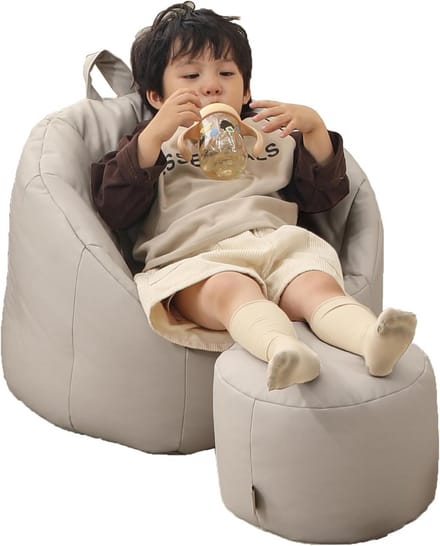 Zitzak Kinderen - Relaxbank Kind - Ontspannen en Spelen - Ergonomisch Ontwerp - 58 x 43 cm - Wit