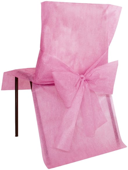 SANTEX - 10 Premium Roze Stoelhoezen 50 x 95 cm met Non-Woven Strik