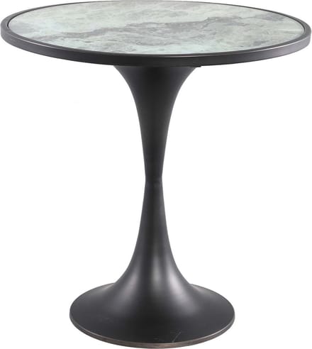 PTMD Laiko Ronde Bijzettafel - H45 x Ø45 cm - Metaal - Wit