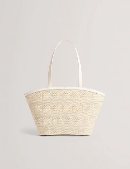 Ted Baker Pammina Raffia Straw Bucket Tote - Ivory
