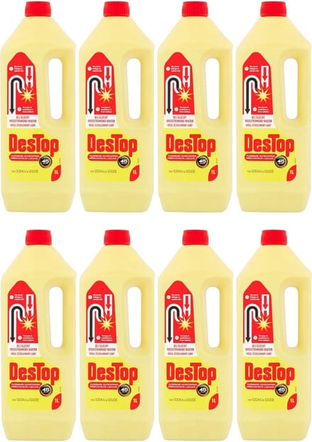 Destop Geel - Vloeibare krachtige ontstopper - 8 x 950ml