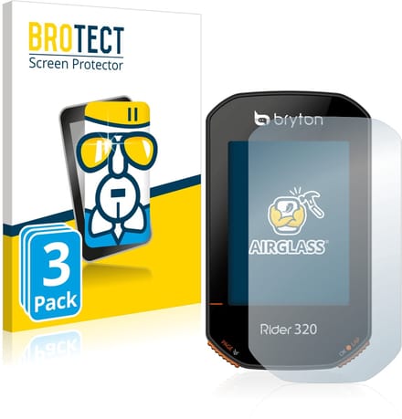 Screenprotector 3 Stuks voor Bryton Rider 320 Beschermglas transparant