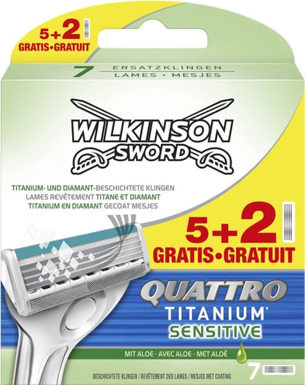 Wilkinson Sword Quattro Essential 4 Sensitive - navulmesjes 5+2 stuks