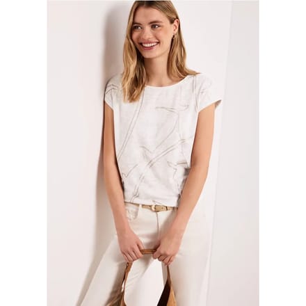 Shirt met burn-out look