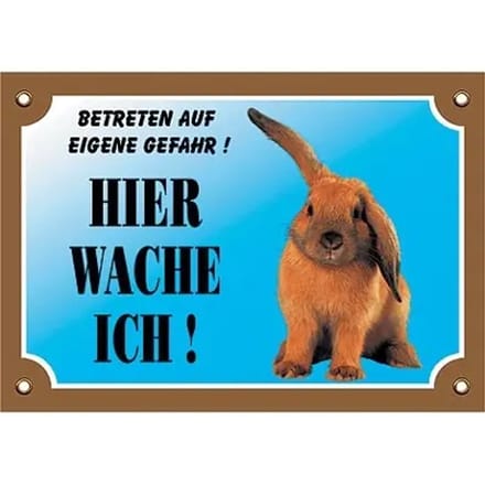 Hond aanwijsbord Nobby Pet Kaninchen