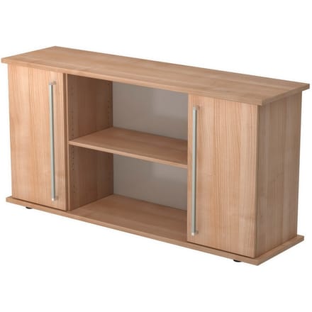 KAPA SB | Dressoir | met deuren - Walnoot Chrome metaal handgreep