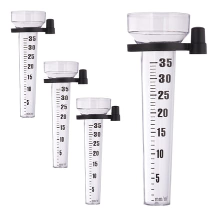 4x regenmeter - set - neerslagmeter - in tuin - kunststof - regen meter