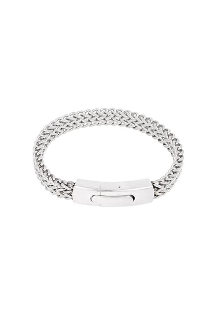 Heren armband steel stripe