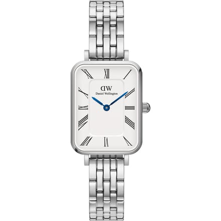 Daniel Wellington DW Watch Quadro Roman Numerals 5-Link Silver 20x26mm