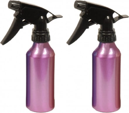 2x stuks waterverstuiver metallic paars 200 ml
