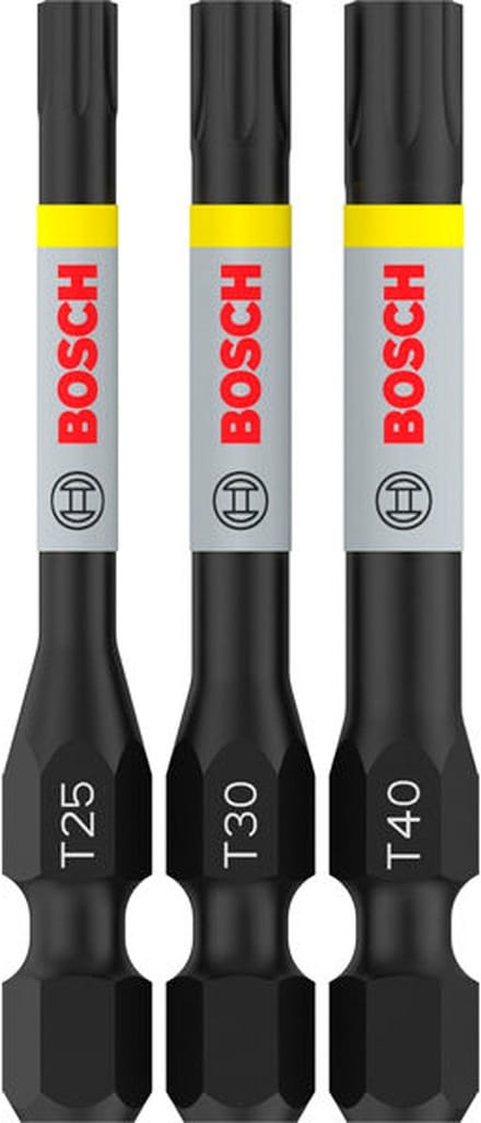 Bosch 3 PRO BITS IMPACT T25 T30 T40 55MM