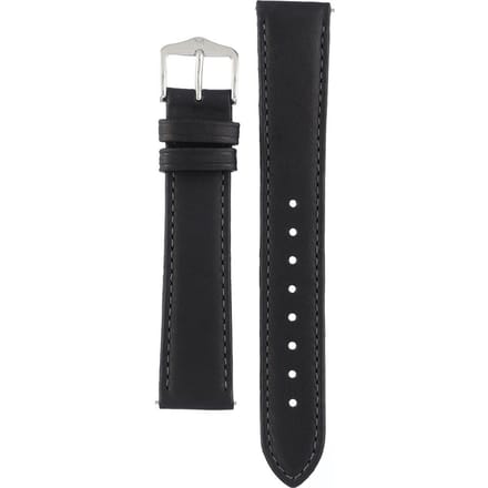 Hirsh Horlogeband -  Merino Zwart - Leer - 18mm