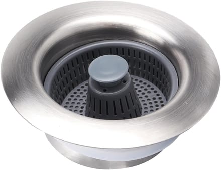 3-in-1 RVS Afvoerzeef, Universele Stopper tegen Terugloop en Verstopping voor Keukenafvalverwerking
