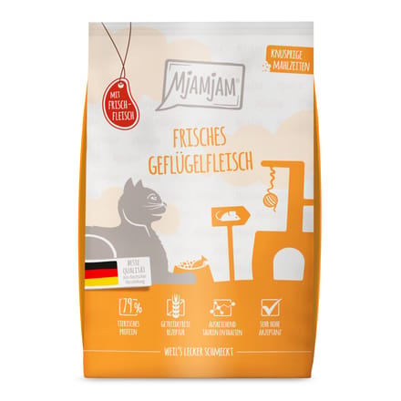 1,5kg MjAMjAM Knapperige Maaltijden Gevogelte Kattenvoer droog