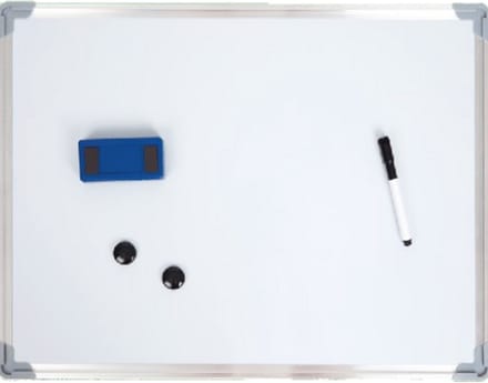 Magnetische Whiteboard incl. Stift/Wisser/Magneet