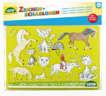 Lena Tekensjablonen Paarden & Katten - 3+