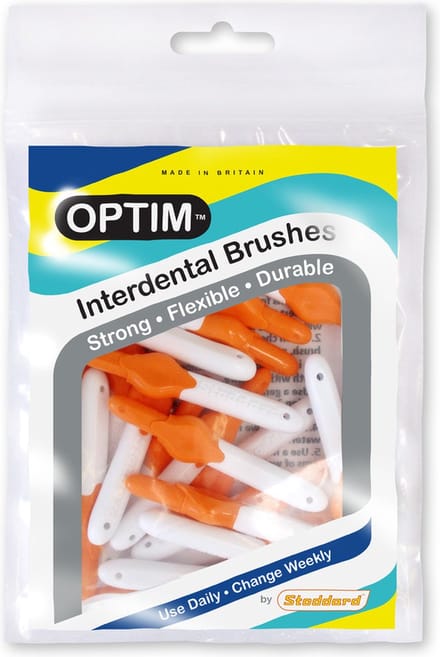 Stoddard Optim interdentale borsteltjes | interdentale ragers ORANJE, 0,45 MM, GROOTVERPAKKING |(25 stuks in verpakking)